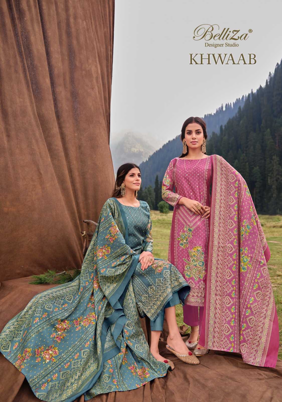 belliza designer khwaab 831 digital print fancy dress material