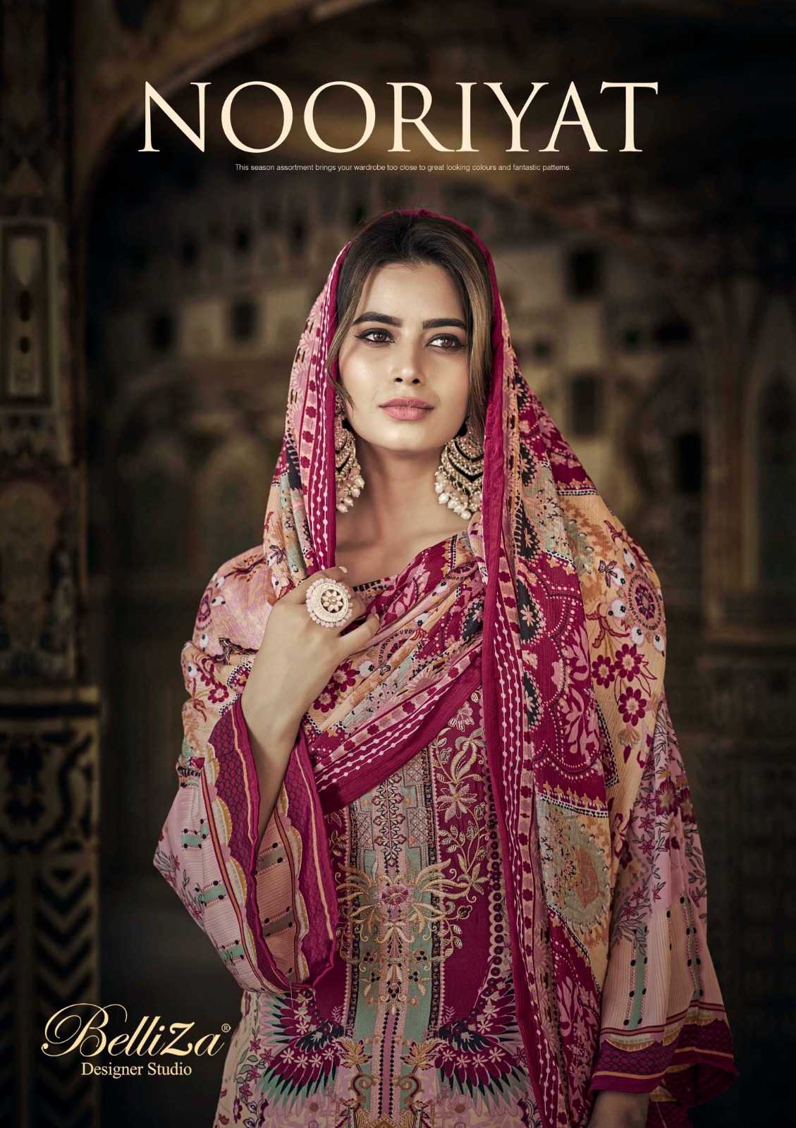 belliza designer present nooriyat exclusive print pakistani salwar kameez wholesaler