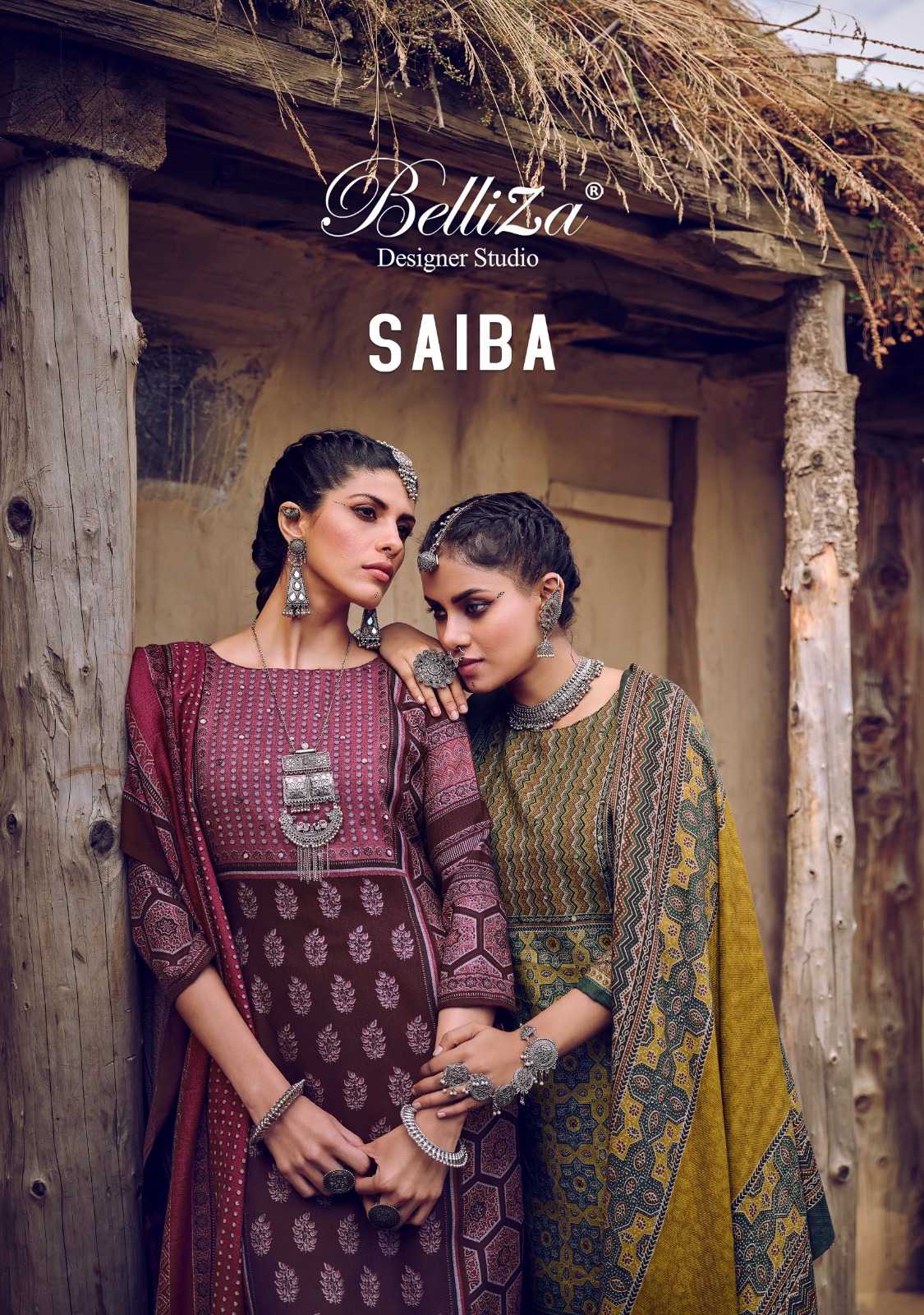 belliza designer saiba pakistani winter wear unstitch salwar kameez and shawl collection