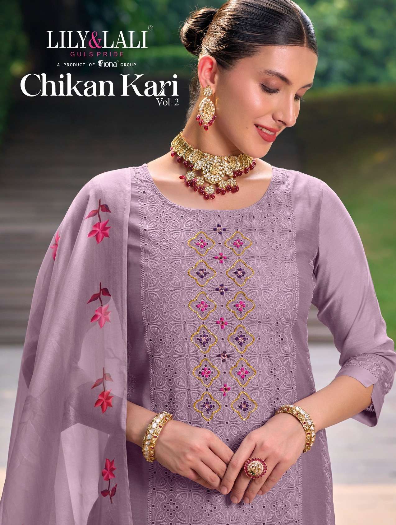 chikan kari vol 2 by lily & lali designer schiffli work readymade salwar suit supplier