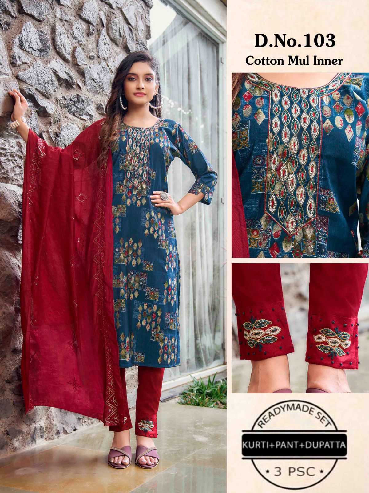colourpix combo fullstitch casual wear salwar kameez combo set collection