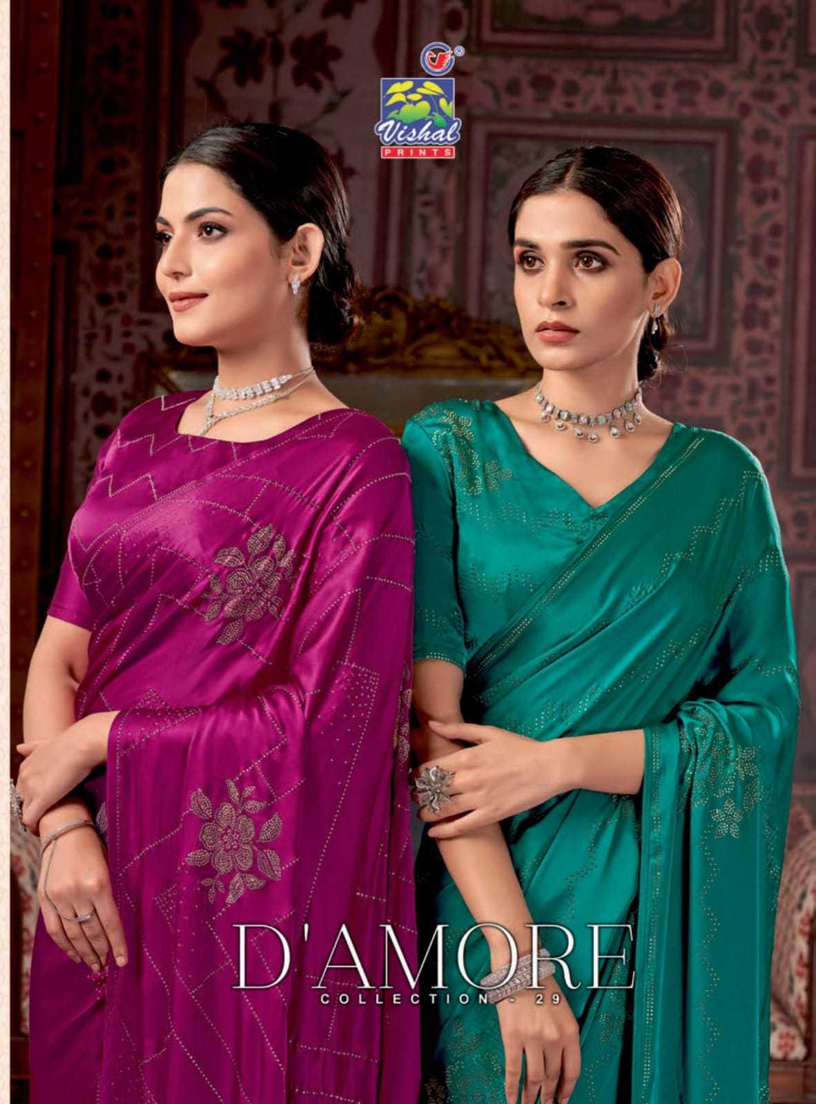 damore vol 29 by vishal prints festive wear designer fancy saree wholesaler