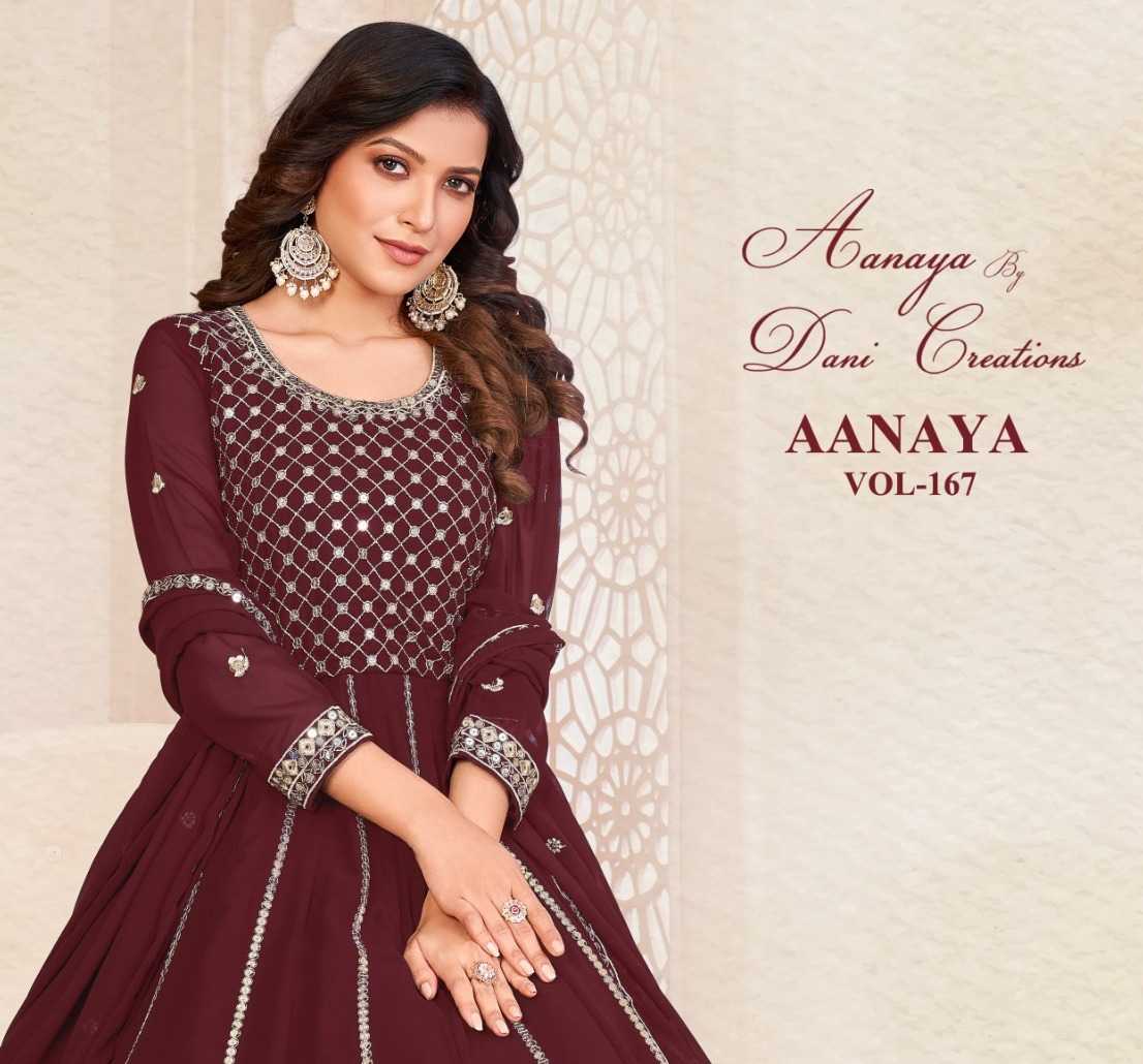 dani creation aanaya vol 167 party wear designer semistitch long salwar kameez