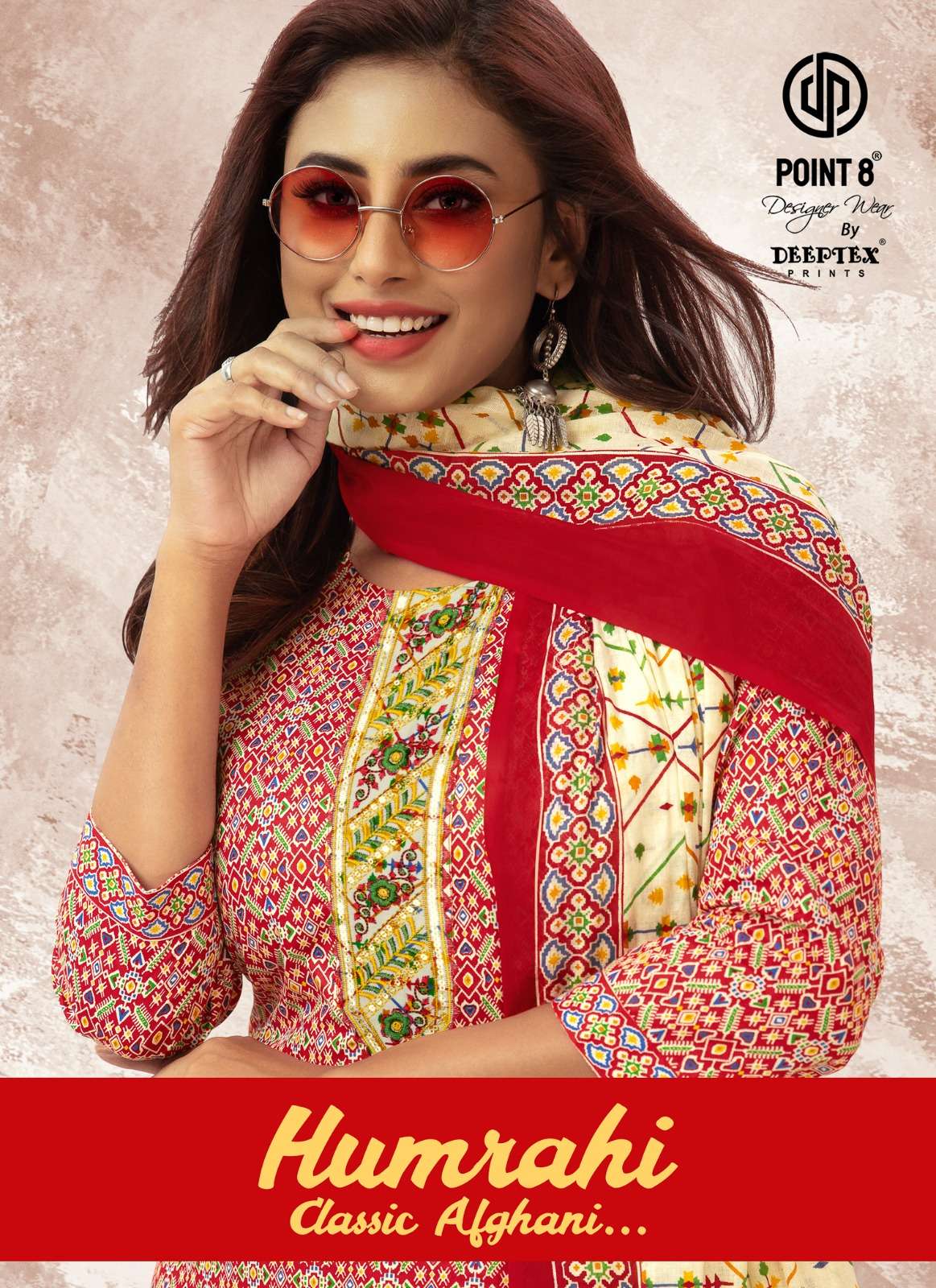 deeptex point 8 present humrahi fullstitch cotton comfy afghani pant kurti with dupatta collection