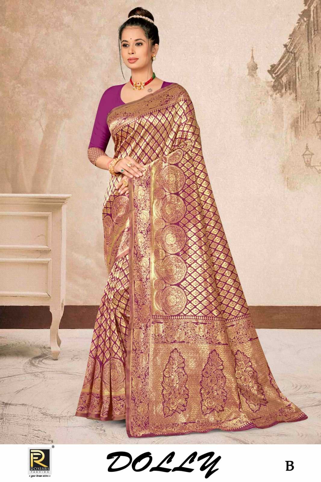 DOLLY  BY RANJNA SAREE BANARASI SILK FABRICS SUPER HIT COLLECTION 
