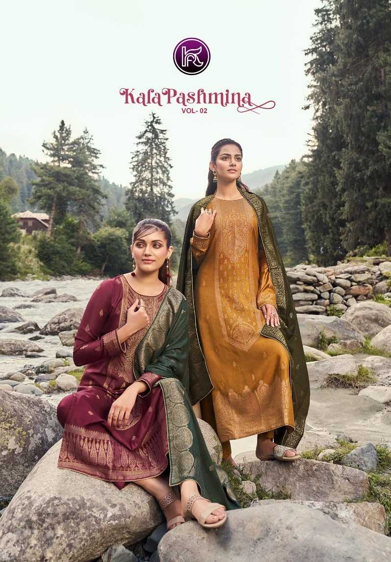 kala pashmina vol 2 by kala fashion winter wear salwar kameez material