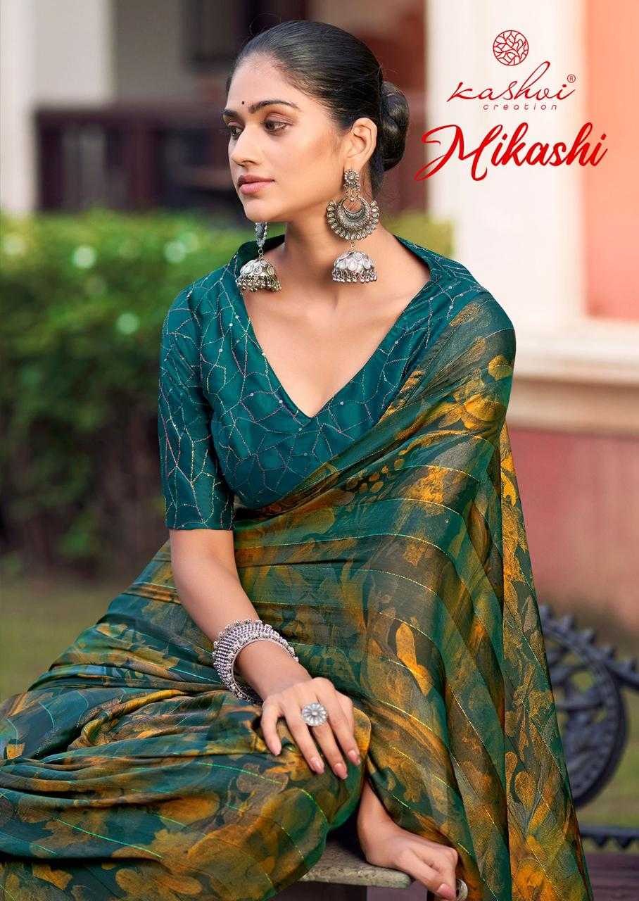 kashvi creation present mikashi new collection of fancy silk saree