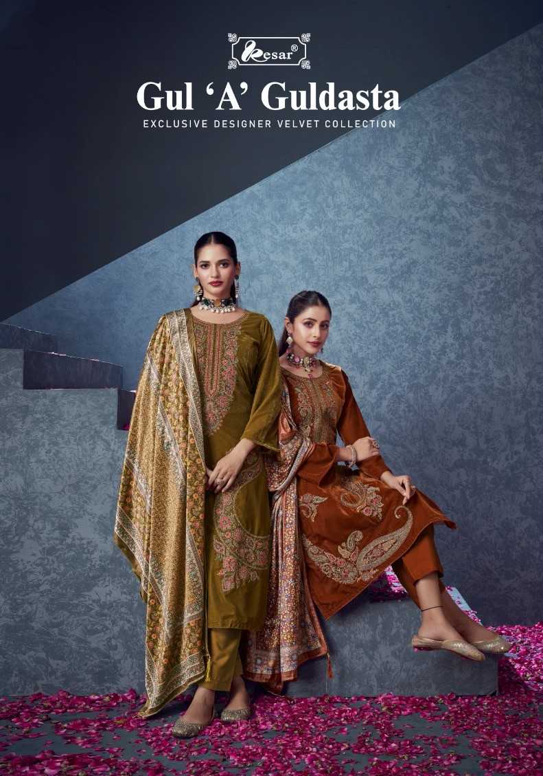 kesar gul a guldasta pakistani occasion wear pashmina winter dress material