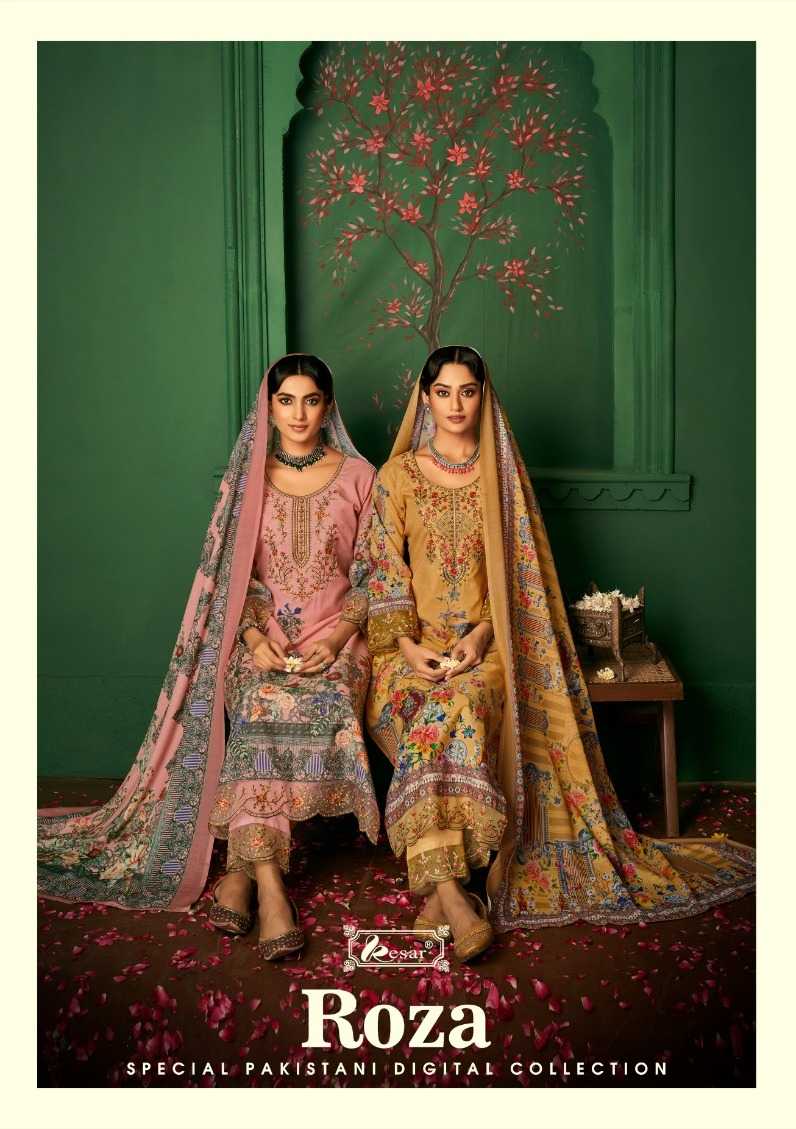 kesar present roza special pakistani digital collection cotton ladies suits