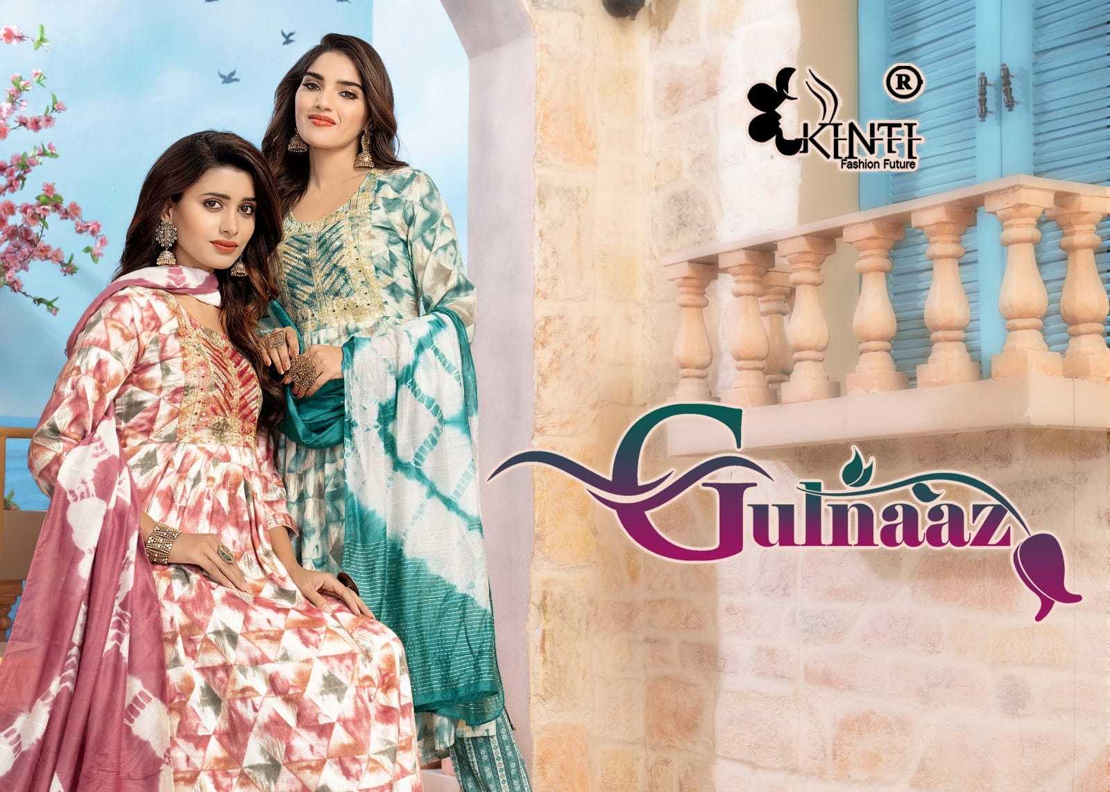 kinti present gulnaaz readymade nayra cut kurti bottom with fancy chanderi dupatta