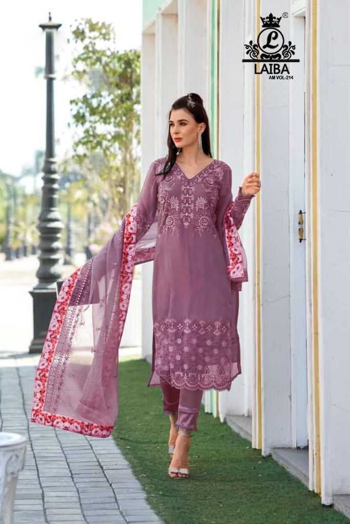 laiba vol 214 pakistani top bottom and dupatta readymade wear for festive season