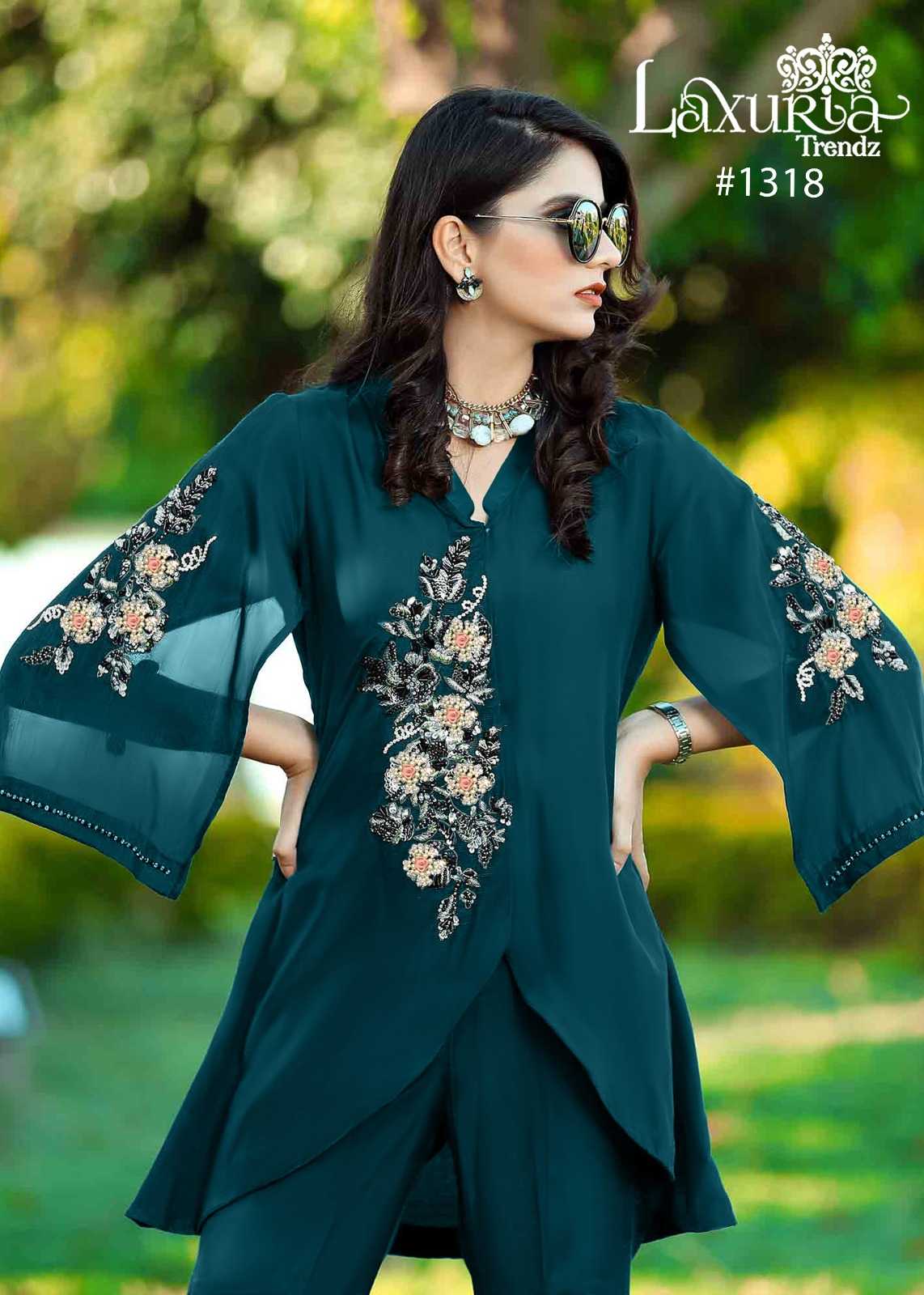 laxuria 1318 pakistani handwork party wear readymade cord set