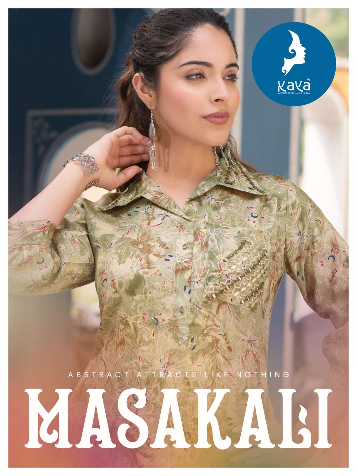 masakali by kaya readymade fashionable printed cord set new collection