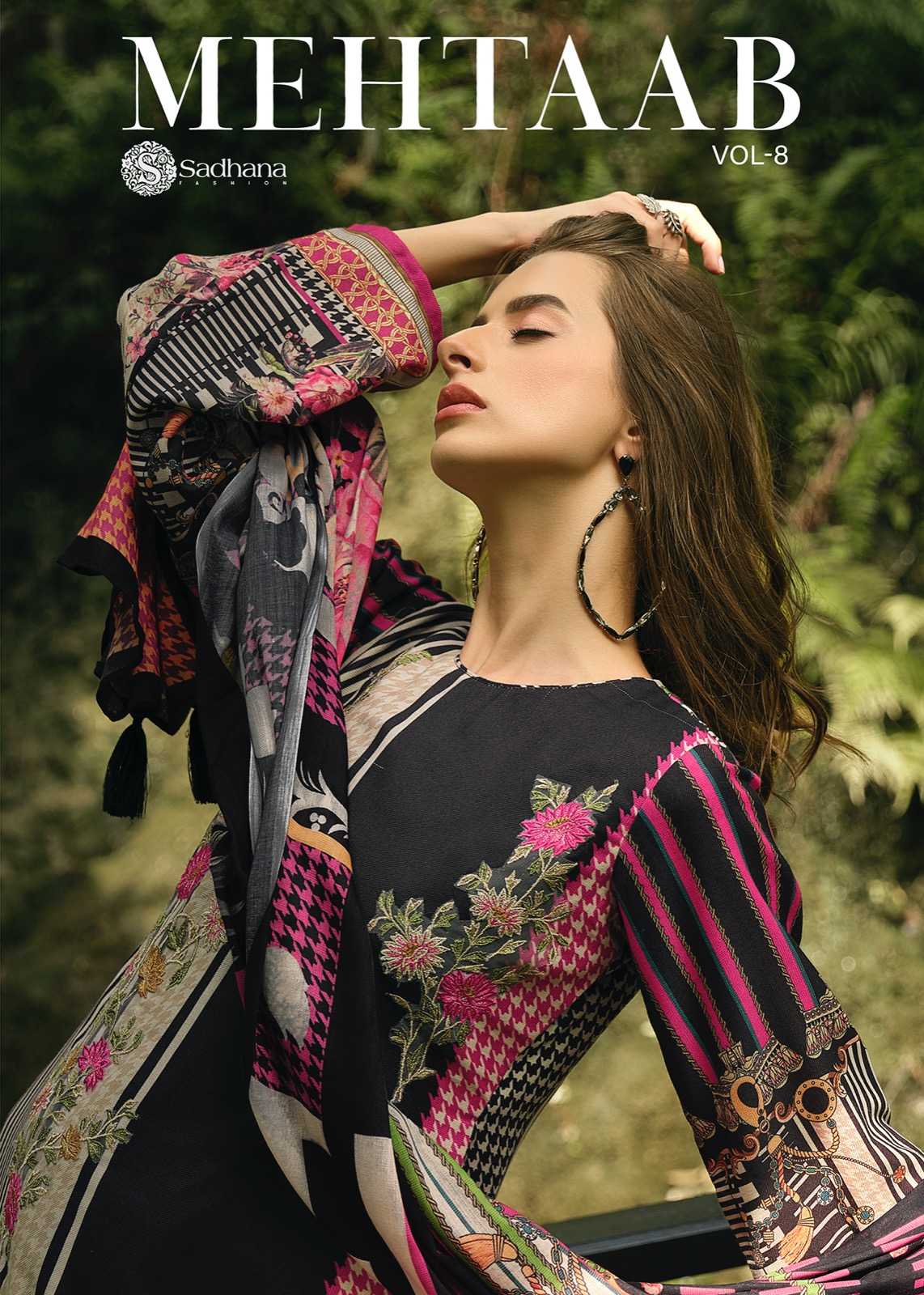 mehtaab vol 8 by sadhana fashion winter wear digital print salwar kameez wholesaler