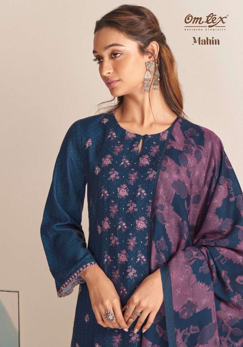 omtex present mahin winter wear pashmina salwar suit material with shawl collection