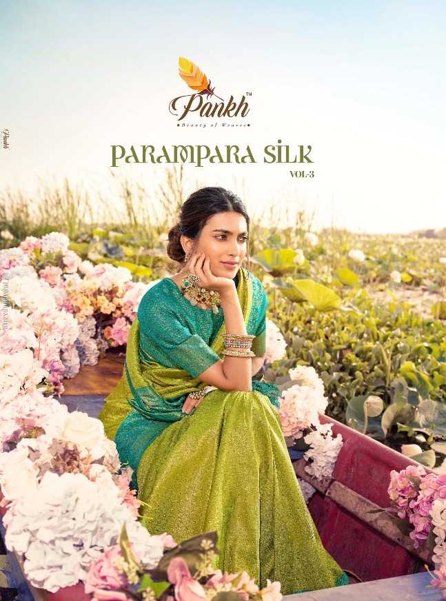 parampara silk vol 3 by pankh wedding wear kanjivaram silk saree collection