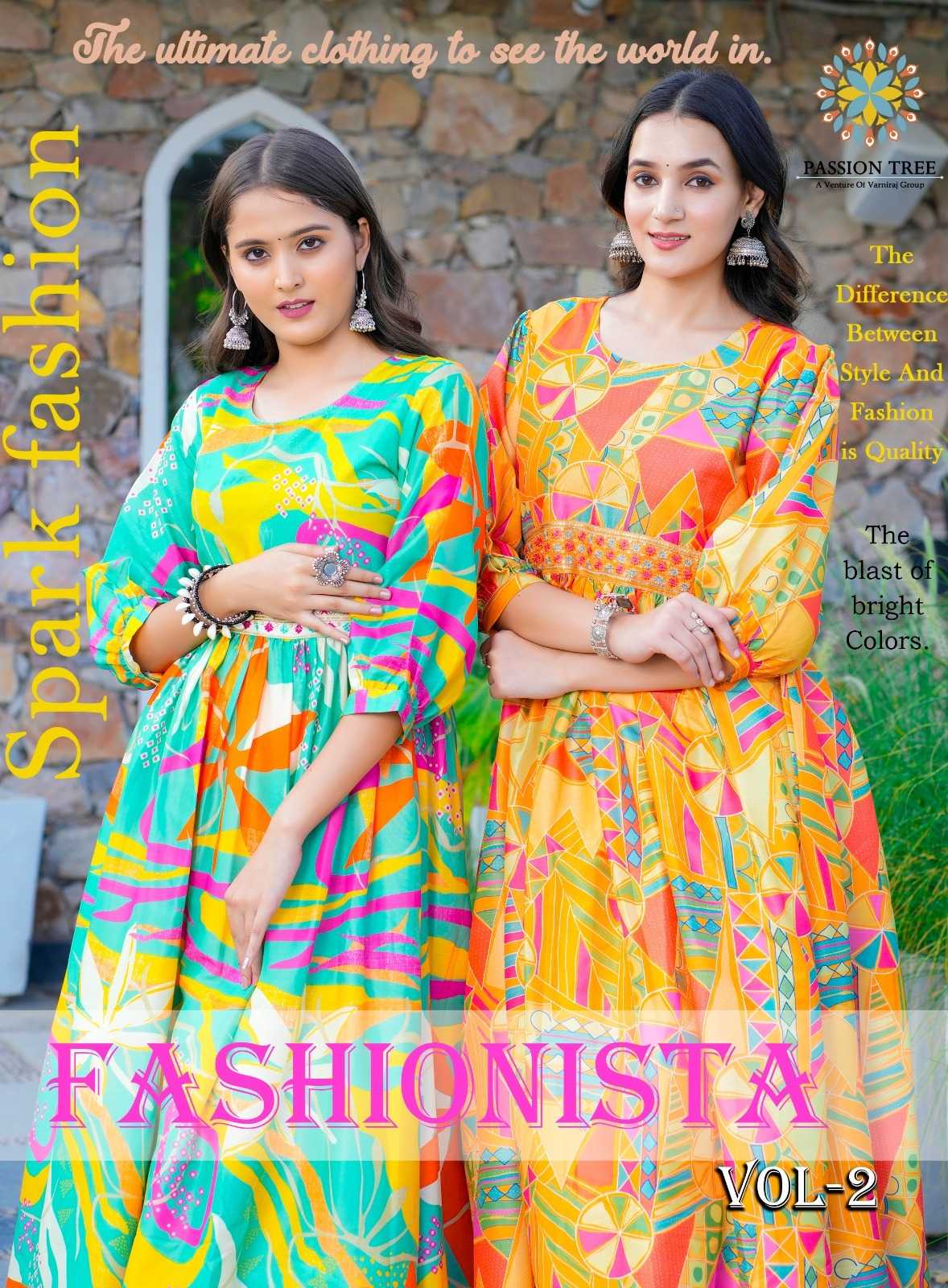 passion tree fashionista vol 2 readymade alia cut kurti