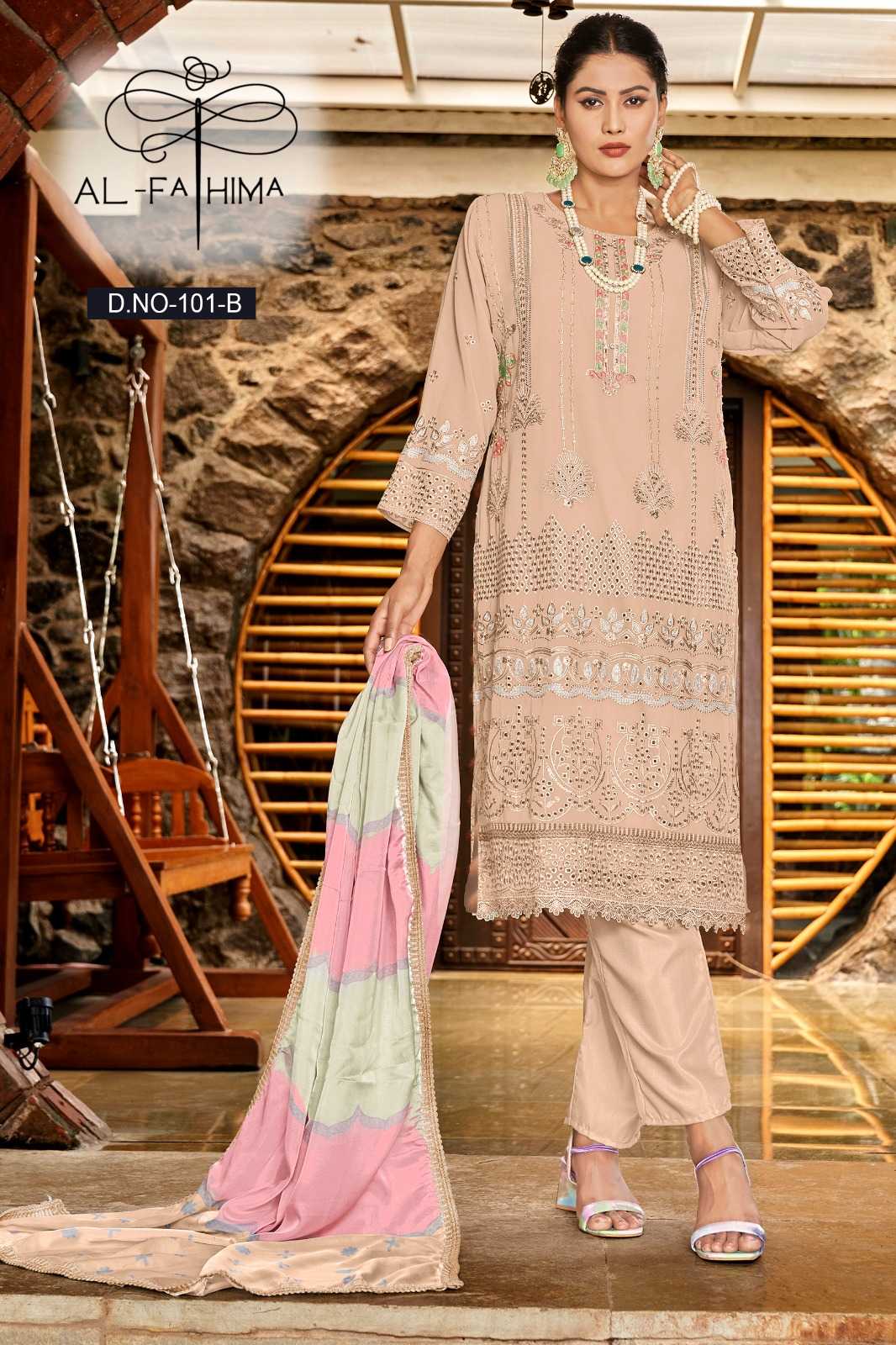 pr al fathima afreen beautiful design semistitch suit