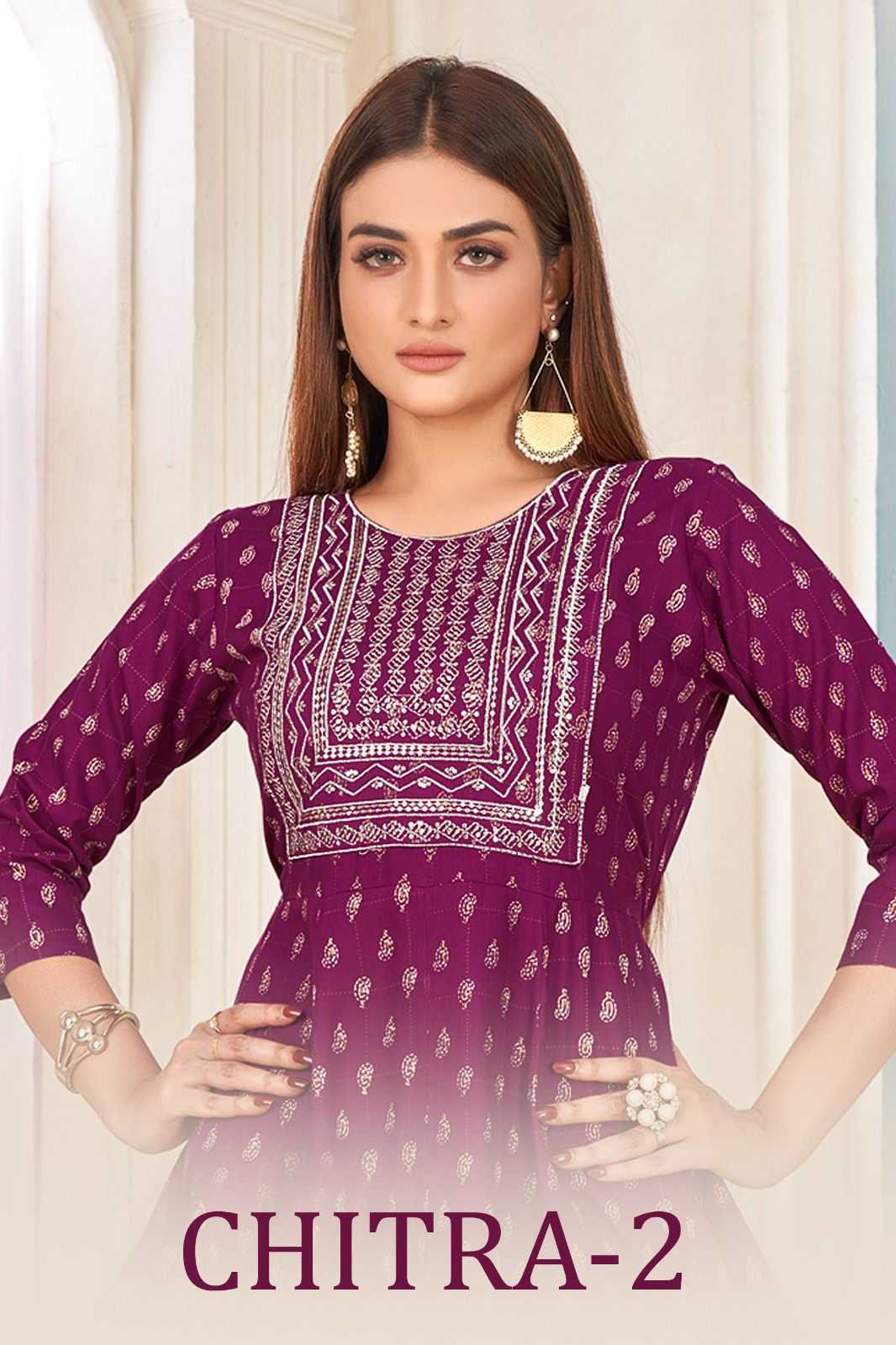 Pr chitra vol 2 fullstitch beautiful rayon designer kurti catalog