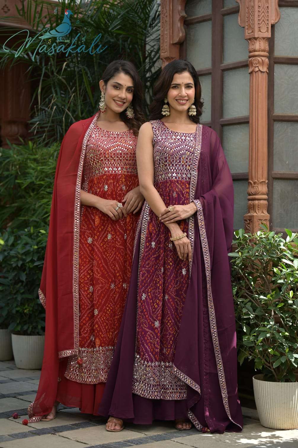 pr masakali 31 series fullstitch designer nayra cut kurti plazo and dupatta catalog