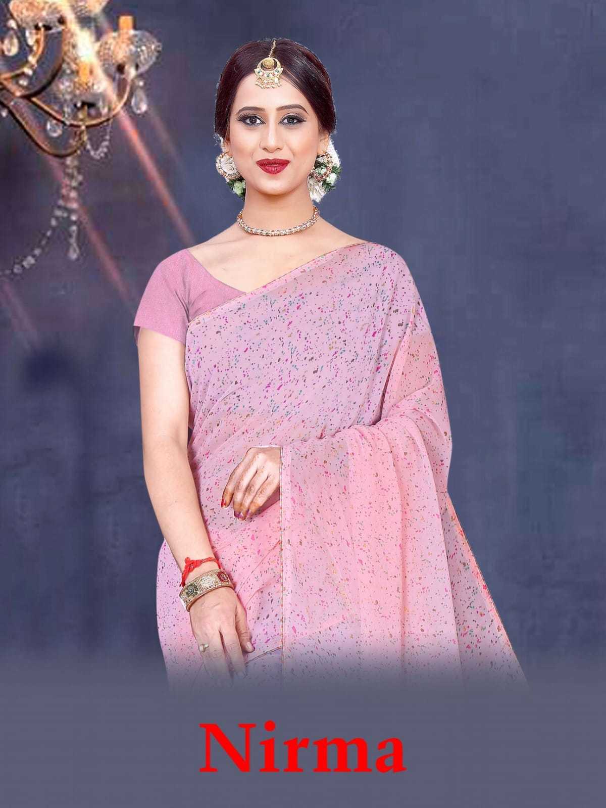 pr nirma new beautiful chiffon saree for regular purpose wear