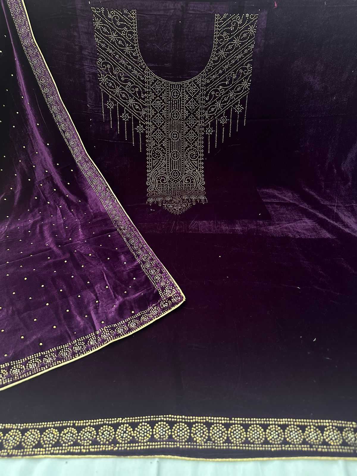 pr restart new catalog of winter wear velvet fancy dress material