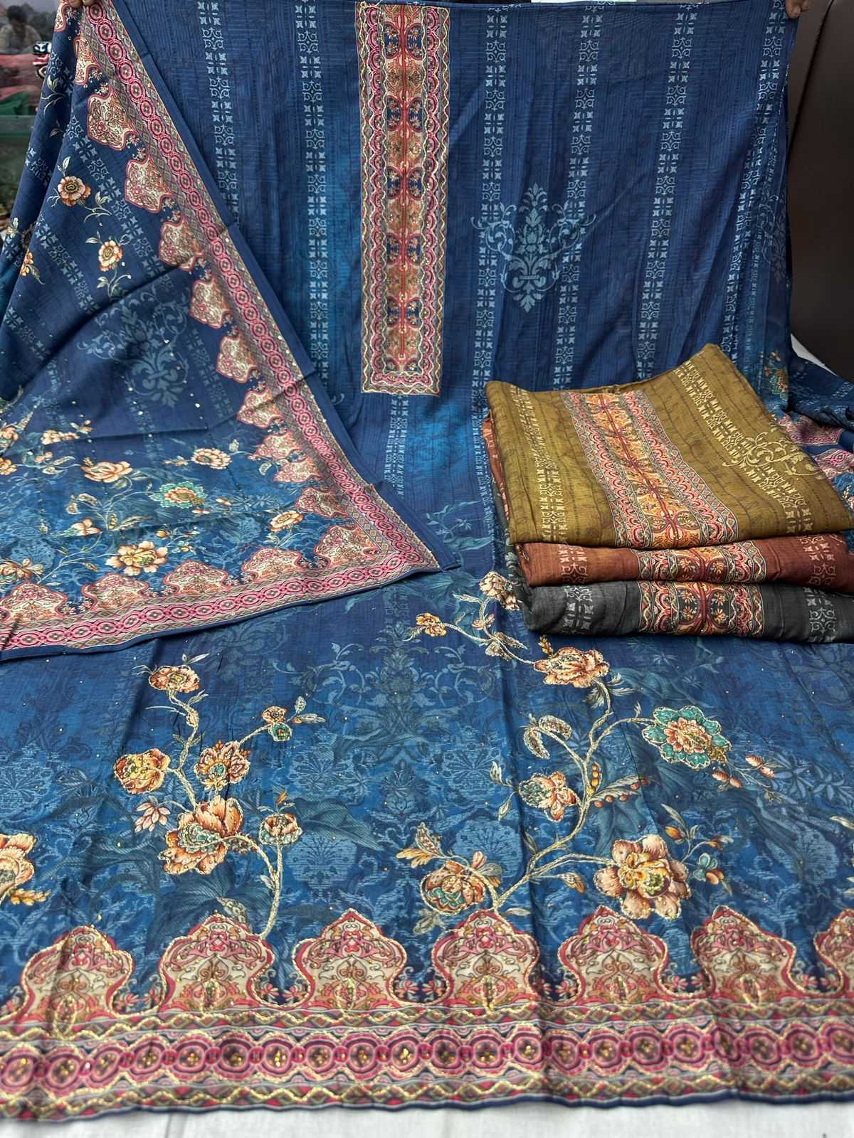 pr sakshi designer pakistani party wear dress material