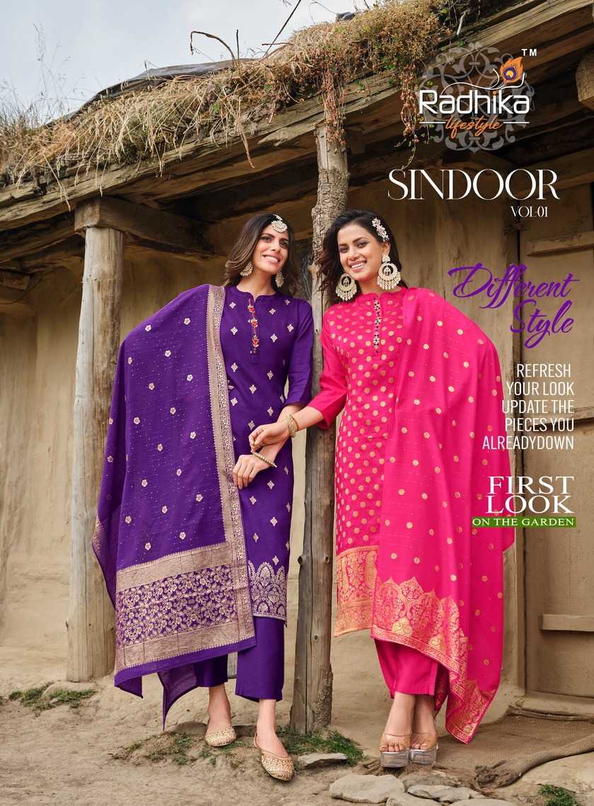 radhika lifestyle present sindoor vol 1 occassion wear readymade salwar kameez catalog