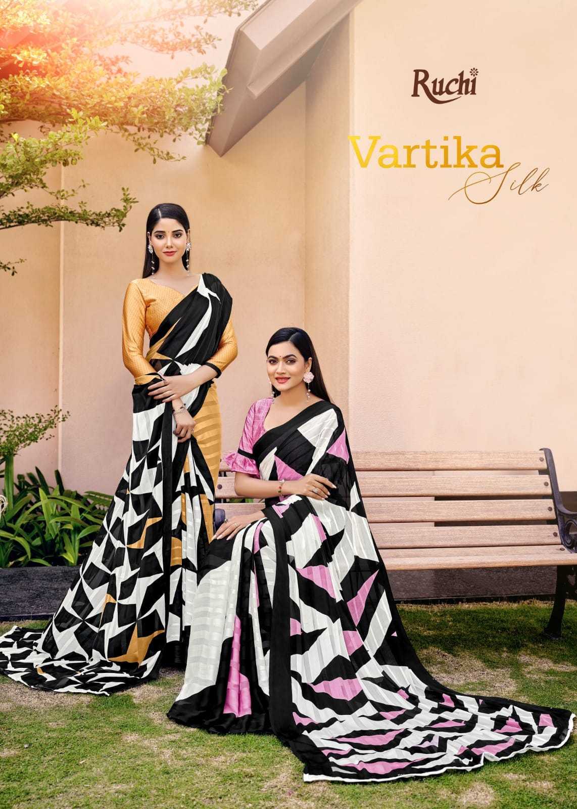 ruchi present vartika silk vol 4 classy collection of satin sarees