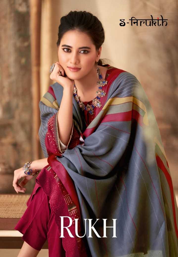 s nirukth rukh latest catalog pashmina winter wear dress material