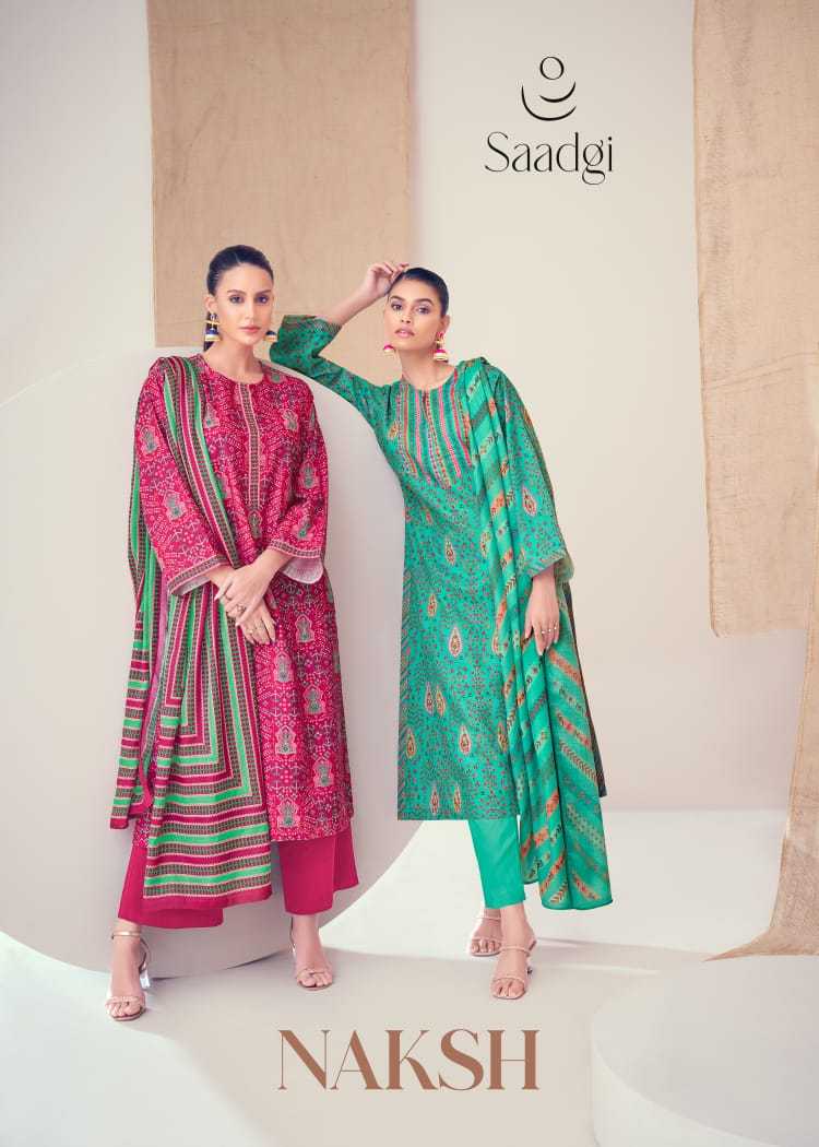 saadgi present naksh digital print winter wear salwar kameez wholesaler