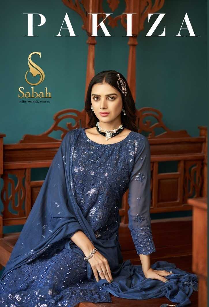 sabah present pakiza pakistani elegant semi stitch salwar suit