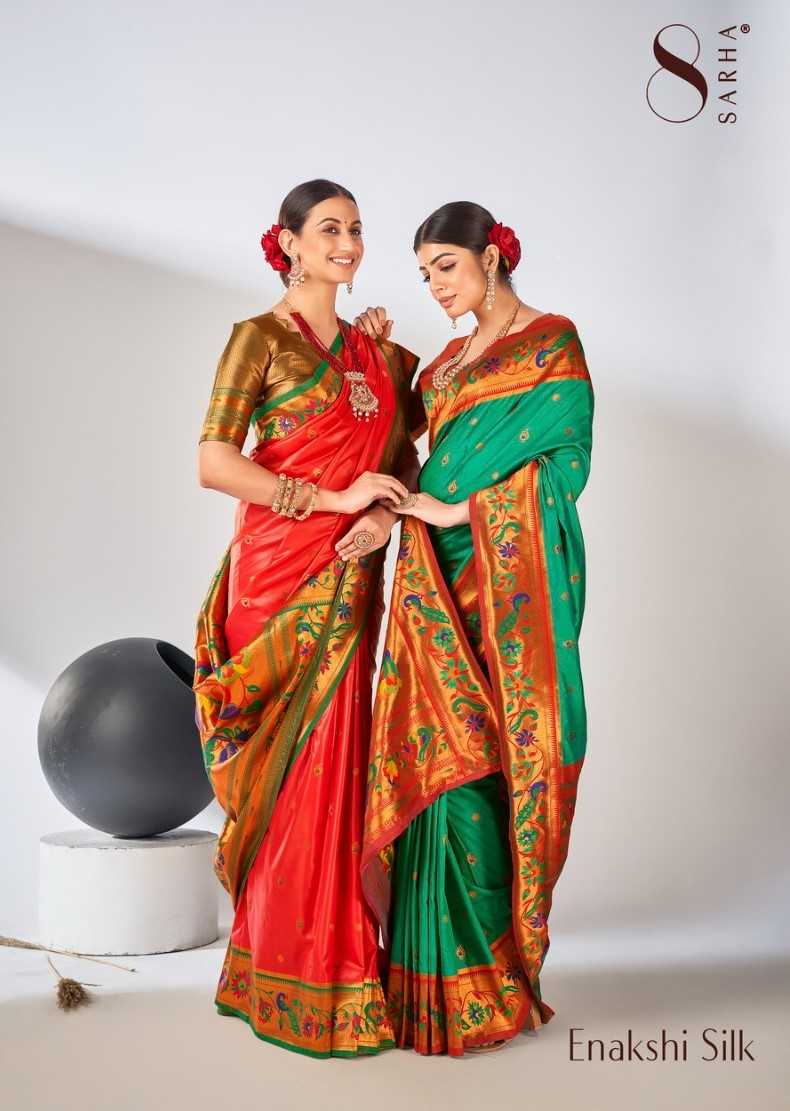 sarha enakshi silk paithani saree festive wear collection