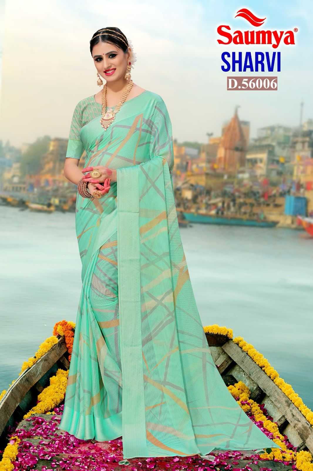 saumya present sharvi adorable fancy regular wear saree supplier
