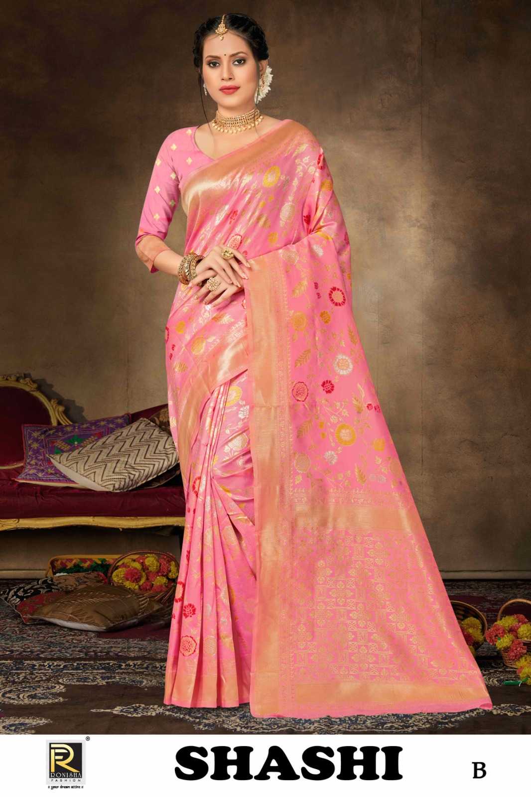 SHASHI  BY RANJNA SAREE BANARASI SILK PREMIUM  FABRICS SUPER HIT COLLECTION 
