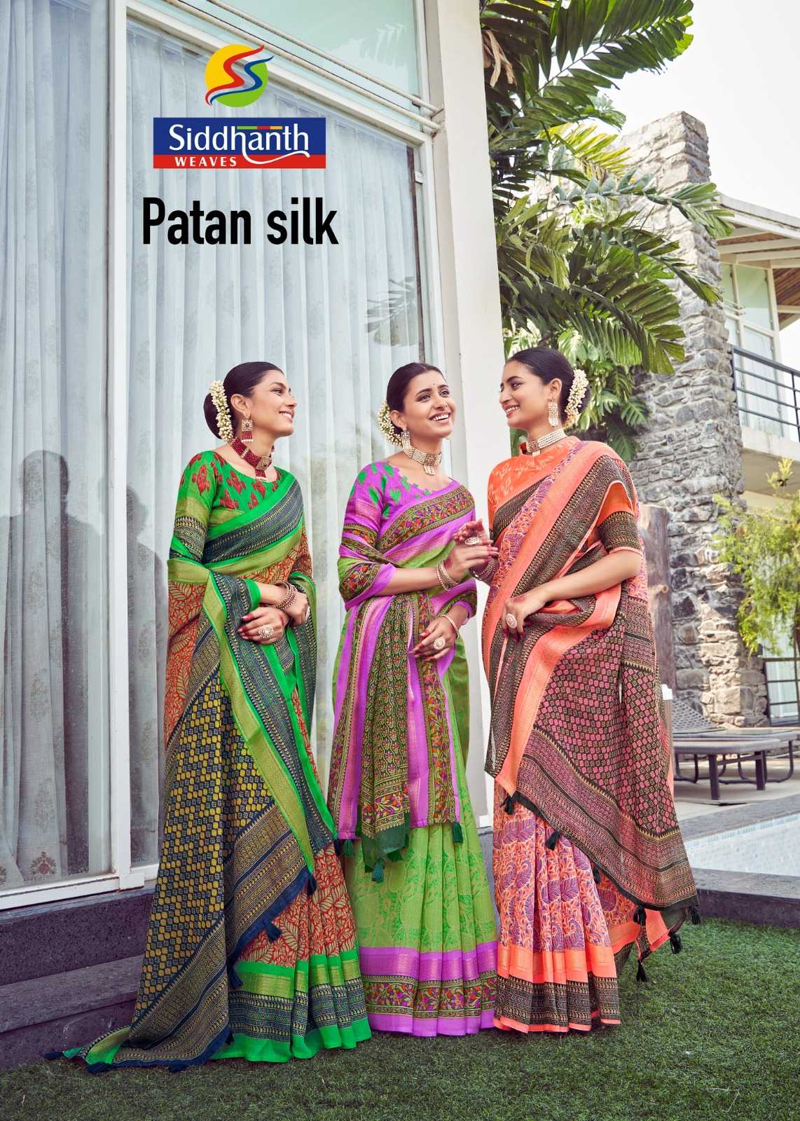 siddhanth weaves patan silk fancy cotton elegant sarees supplier