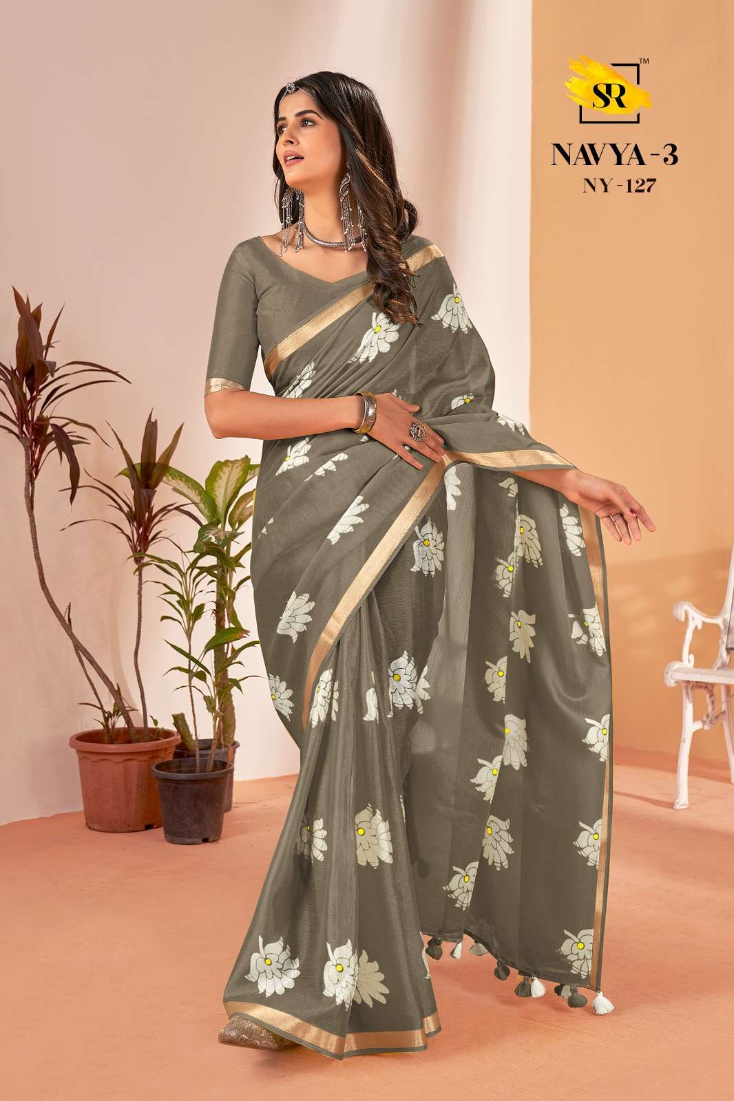 sr saree present navya vol 3 fancy unique colours sarees wholesaler