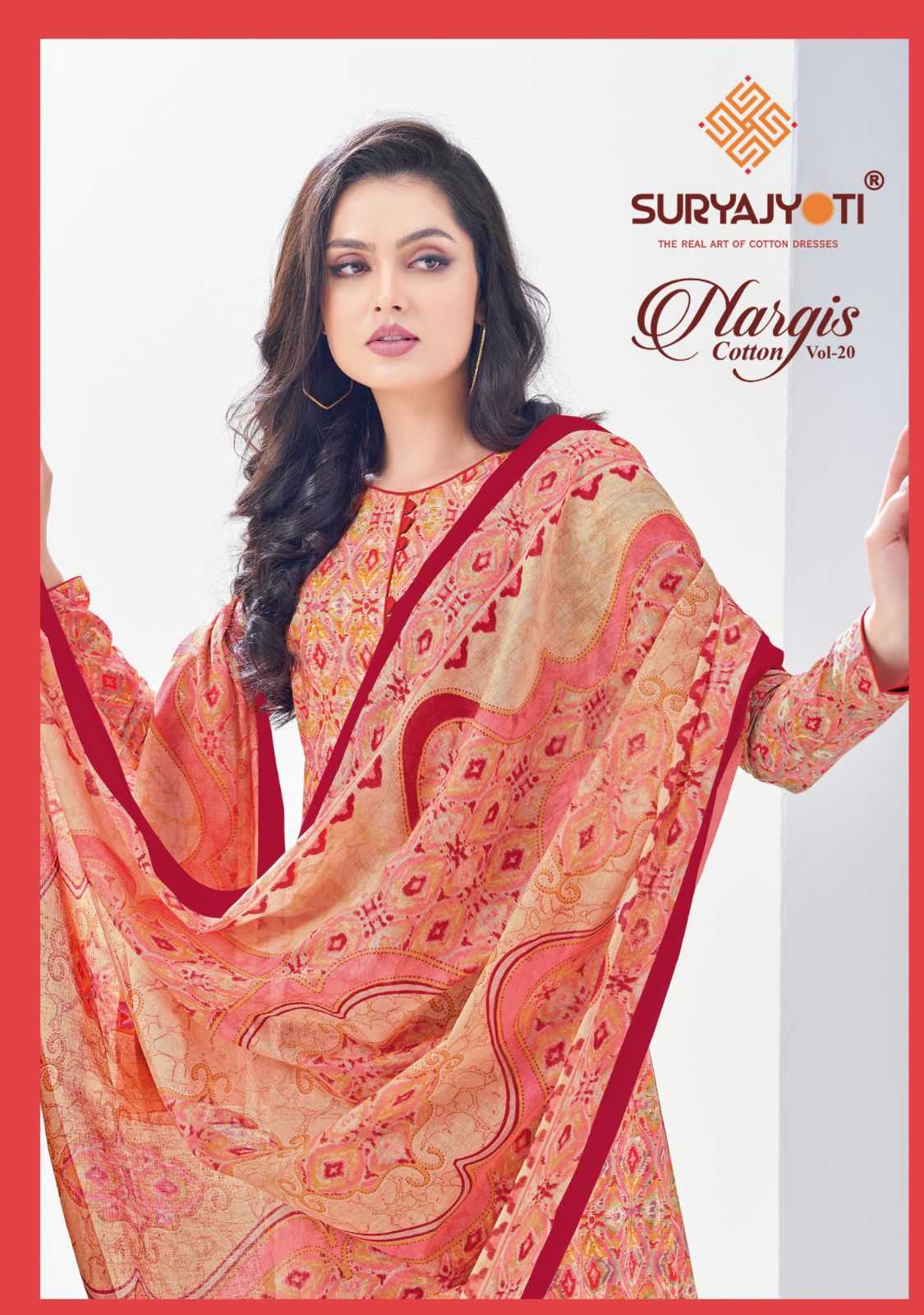 Suryajyoti present nargis cotton vol 20 unstitch casual wear salwar suit