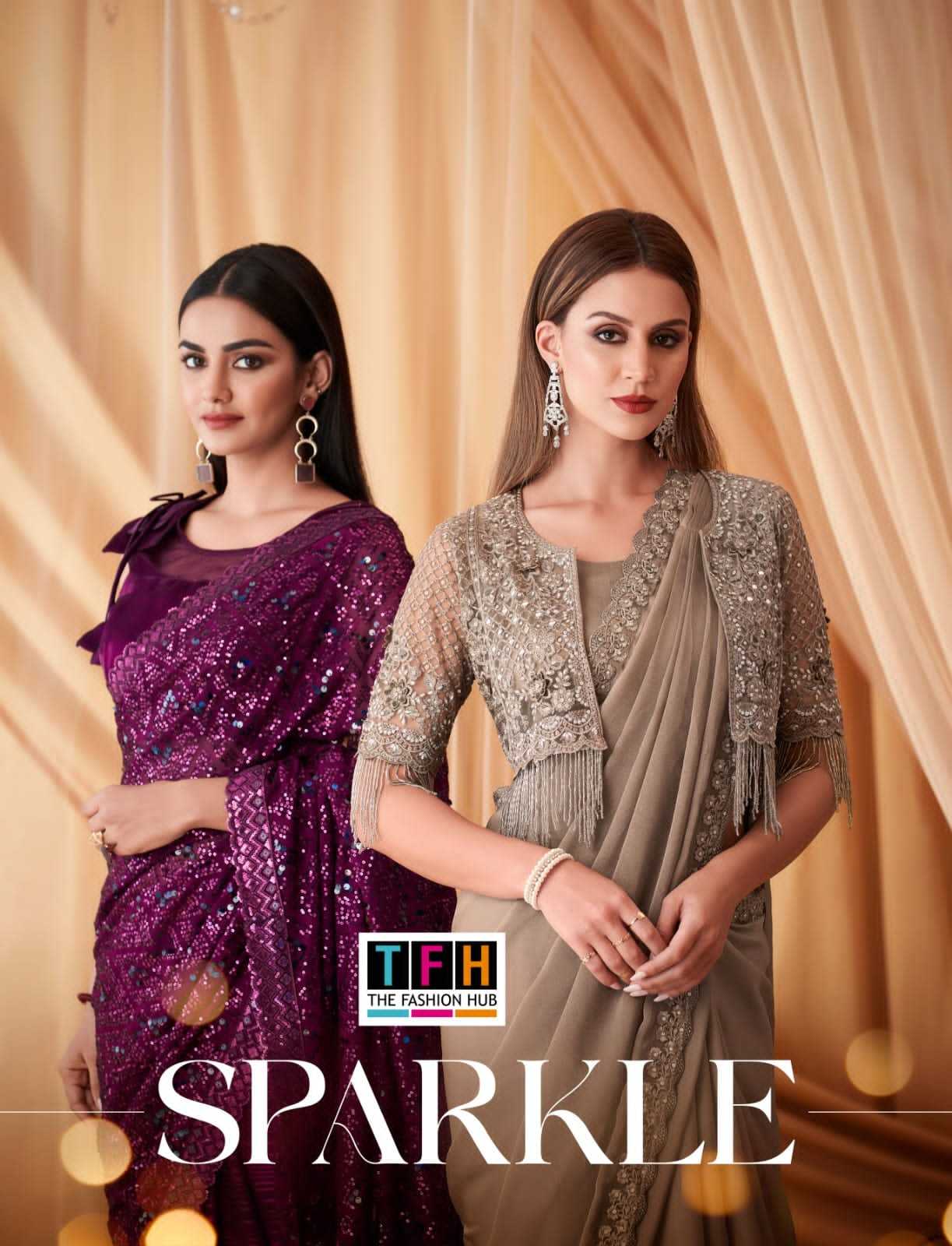 tfh sparkle vol 4 designer wedding wear sarees catalog