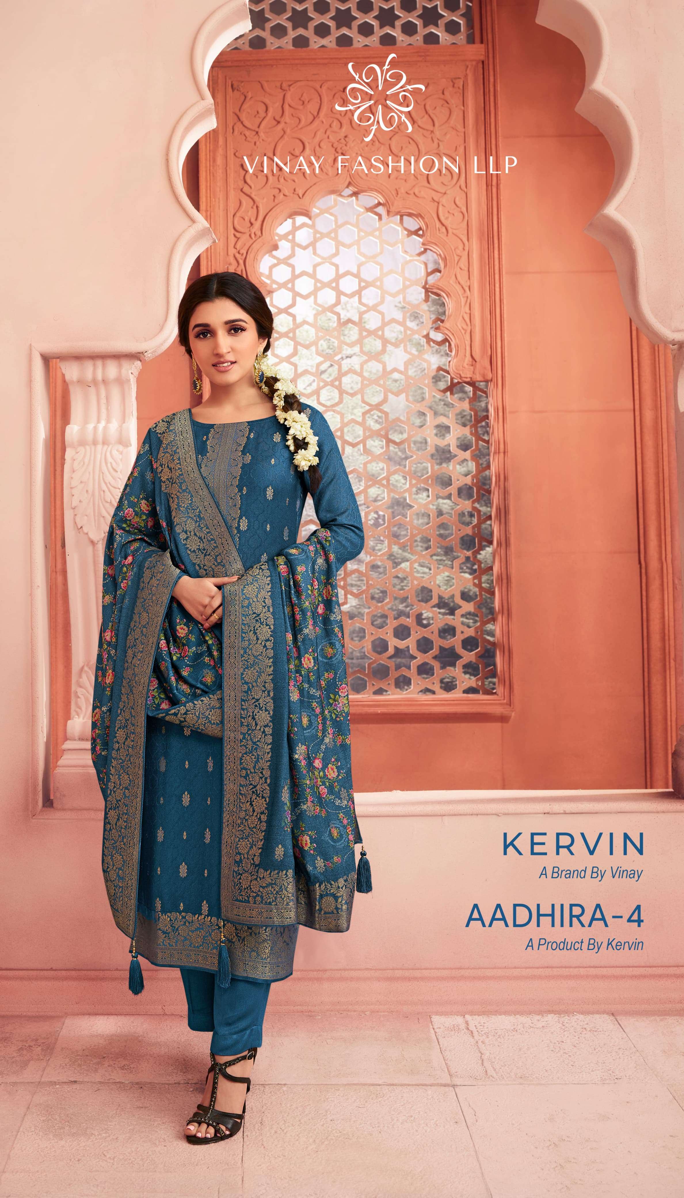 vinay fashion kervin aadhira vol 4 winter wear viscose pashmina unstitch suit