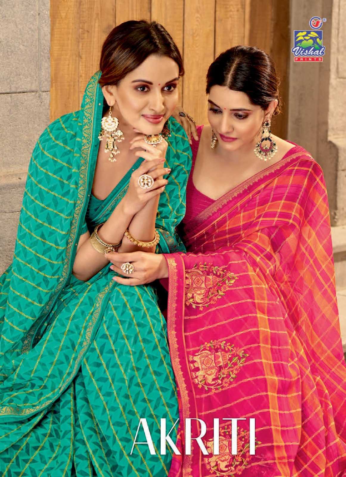 vishal prints akriti 47655-47660 adorable fancy sarees
