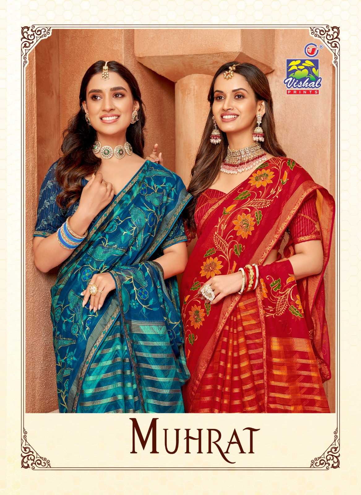 vishal prints muhrat 47277-47285 amazing fancy saree collection