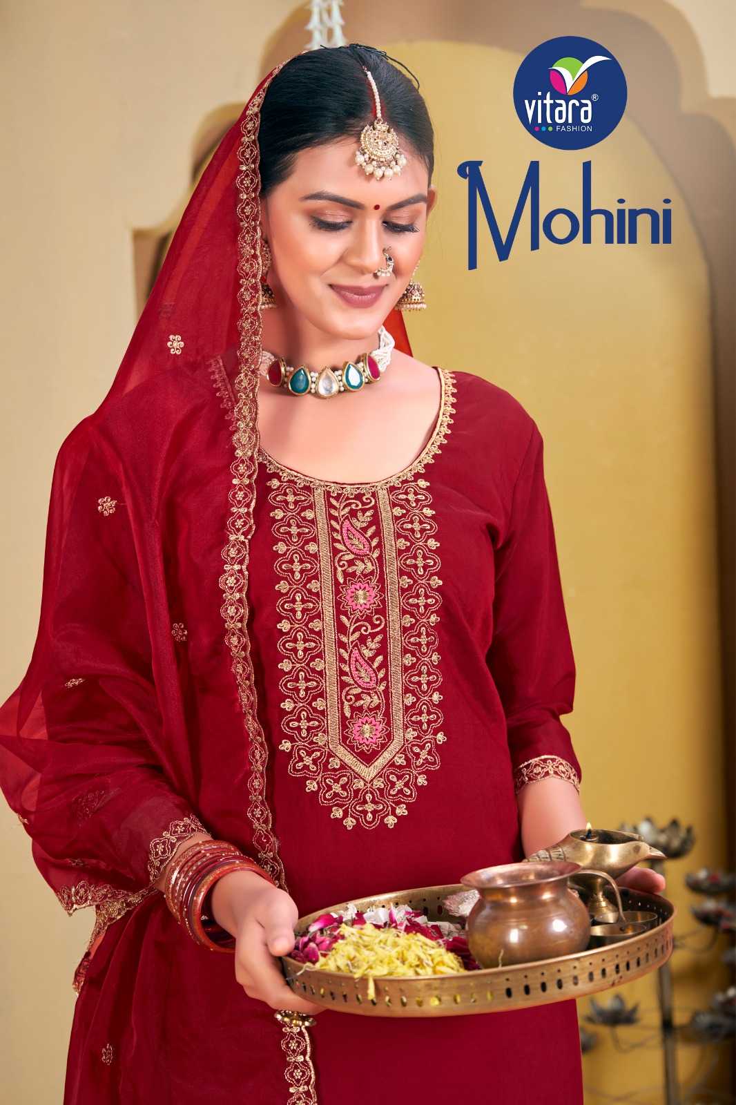 vitara fashion mohini karwa chauth special readymade salwar suit combo set