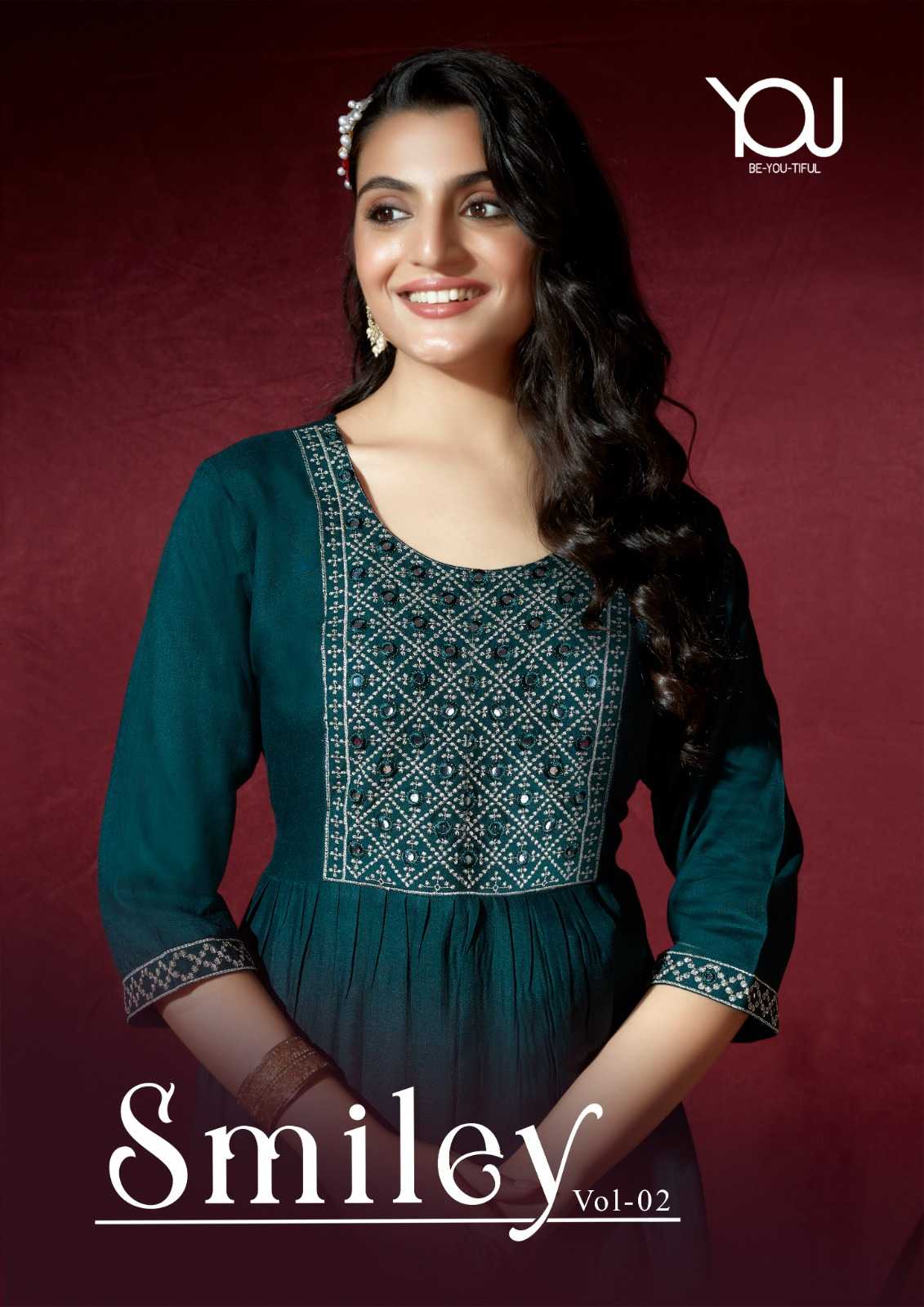 wanna you smiley vol 2 nayra cut stitched kurti with sober embroidery
