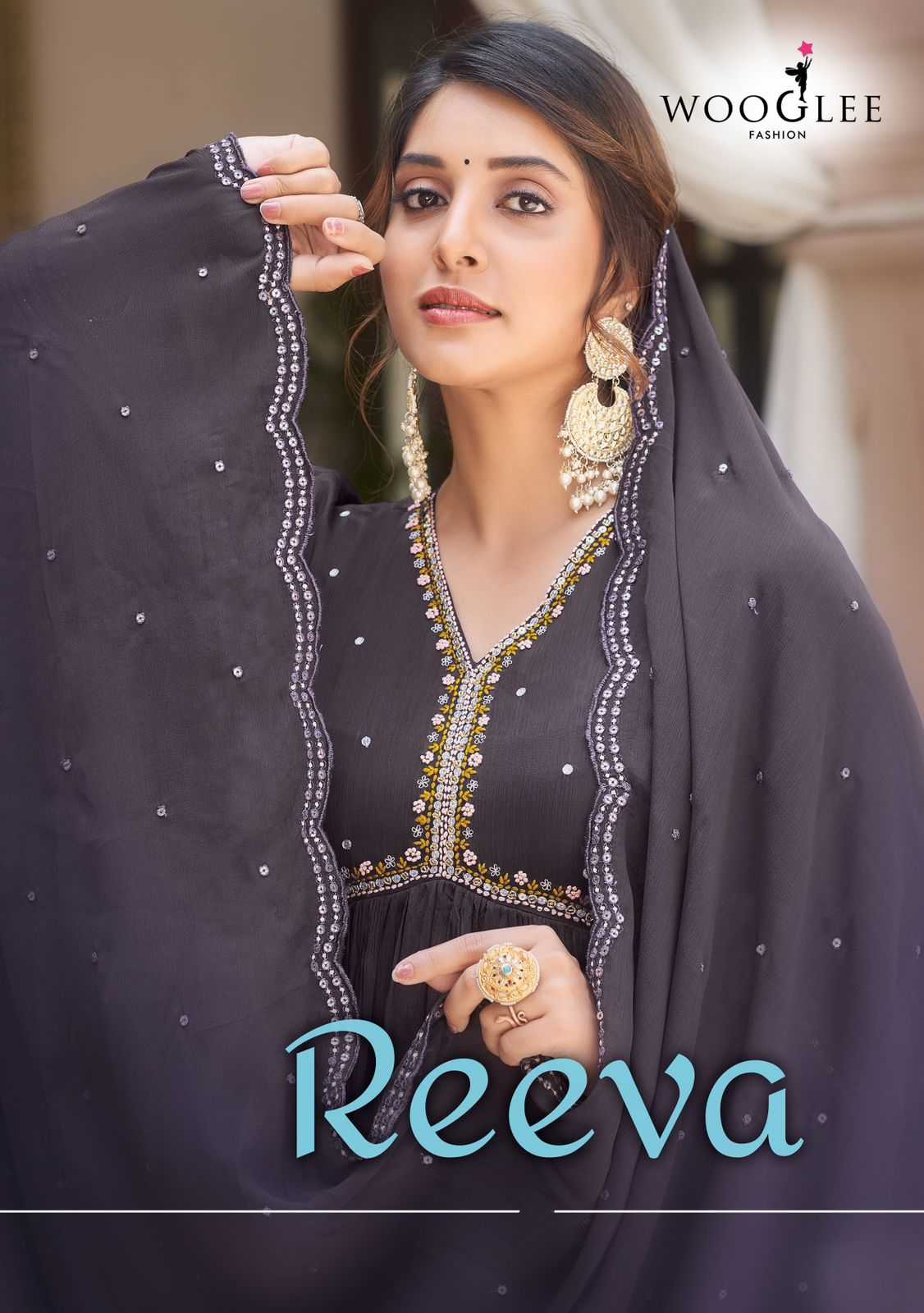 wooglee present reeva festive wear designer readymade alia cut salwar kameez catalog