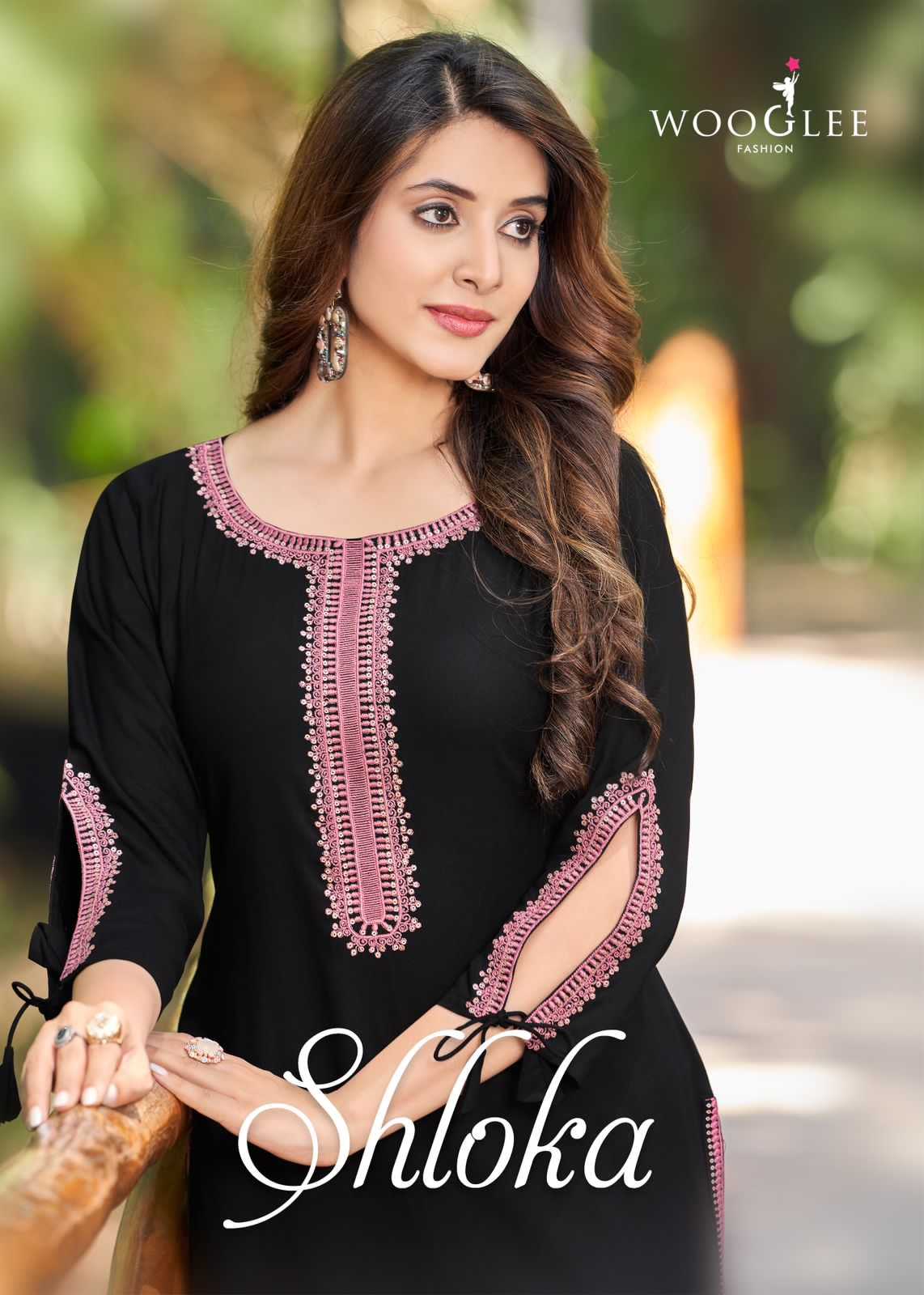 wooglee present shloka fancy casual straight kurtis