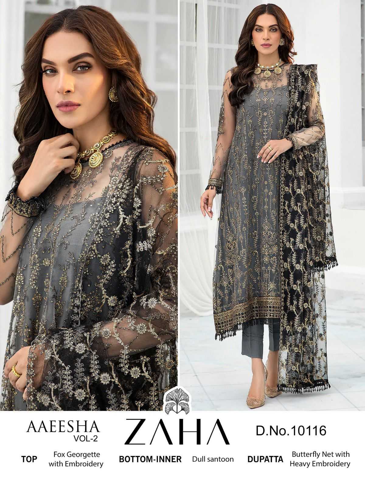 zaha 10116c designer pakistani single salwar kameez