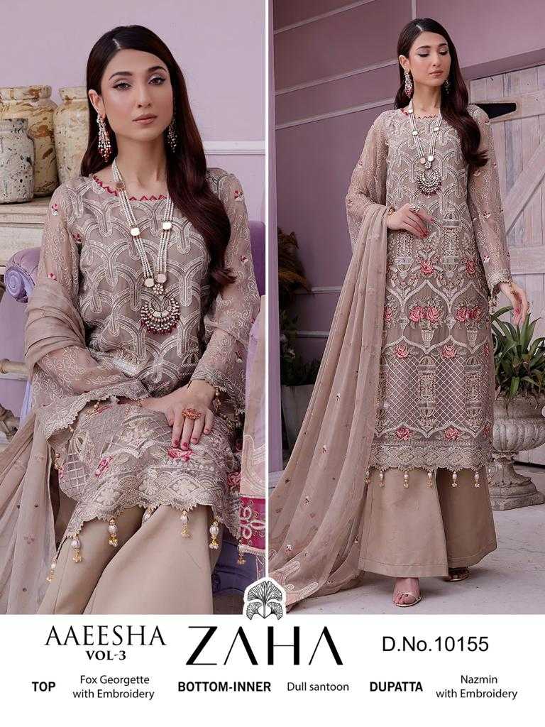 zaha 10155 amazing designer pakistani single salwar suit