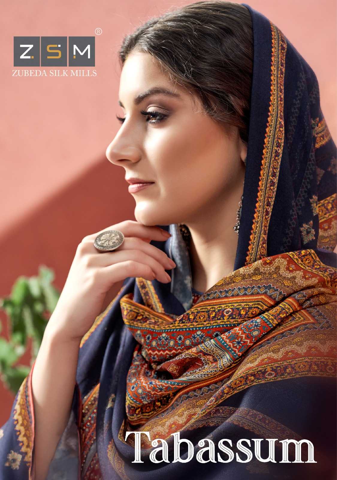 zubeda silk mills present tabassum winter wear viscose woolen dress material