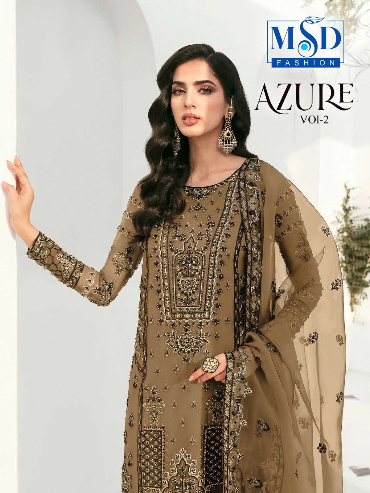 azure vol 2 by msd fashion amazing embroidery pakistani salwar kameez material
